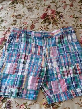 Men's Madras Patchwork Plaid Shorts